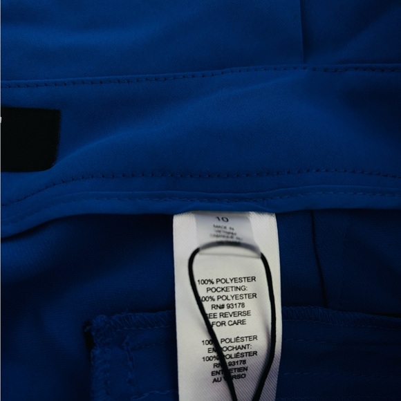 Tahari Royal Blue Wide Leg Pants Size 10 | High Waist & Cropped Fit NWT - Picture 11 of 14